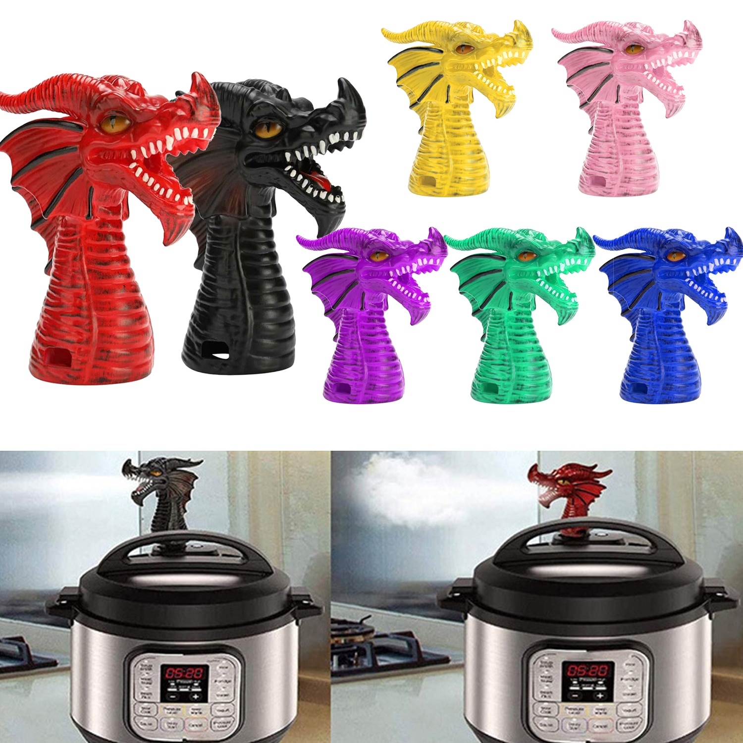 Fire-Breathing Dragon Steam Release Diverter Tool Steam Diverter For Instant Pot Smart Pressure Cooker Cabinets Savior Accessory