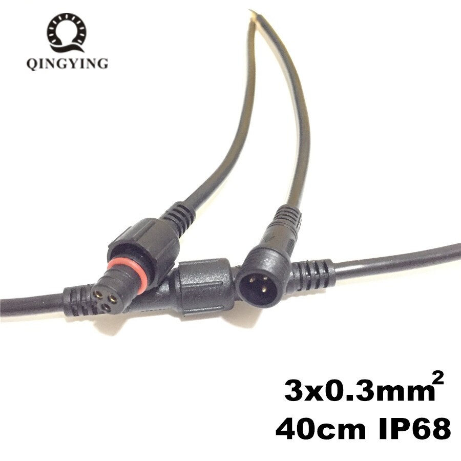 10 pairs Zwarte Waterdichte Connector Kabel, 2/3/4 Core 2/3/4 Pin, mannelijke en Vrouwelijke Plug IP68 LED Connector 0.3 (mm2) Voor Verlichting