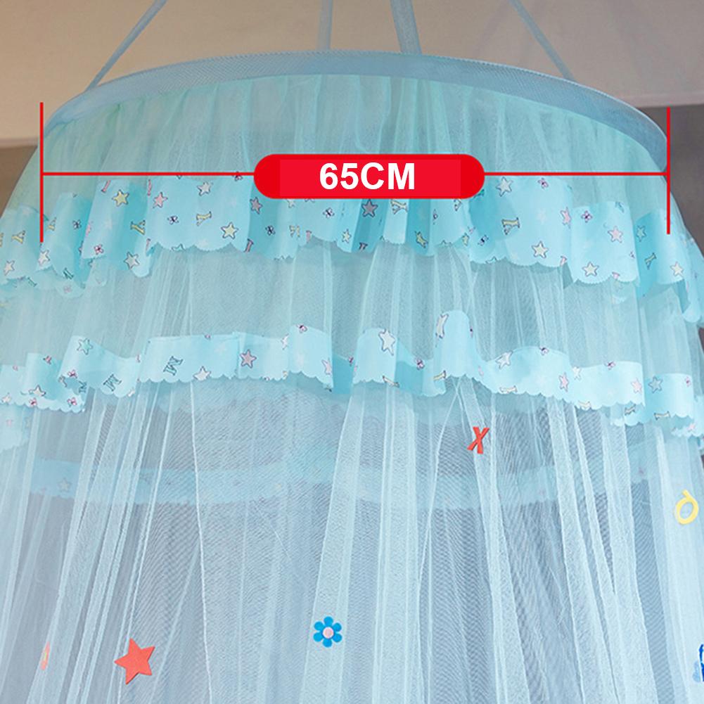 Hauteur 2.7M lit baldaquin accroché moustiquaire princesse lit tente rideau pliable auvent sur le lit fée dentelle Dossels