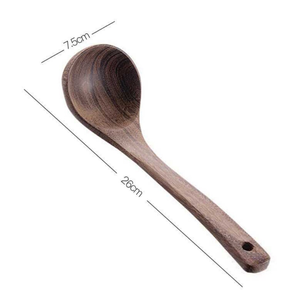 1pcs Wood Kitchenware Cooking Utensils Non-stick Cookware Spatula Strainer Shovel Spoon Wooden Handle Kitchen Cooking Tool: I