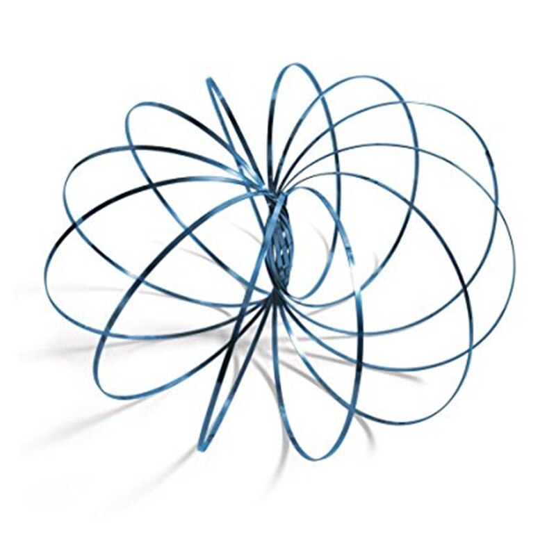 Magic Ring Toroflux Torofluxus Flowtoy Amazing Flow Rings Toys Kinetic Spring Toy Funny Outdoor Game Intelligent Toy Fidget: Blue