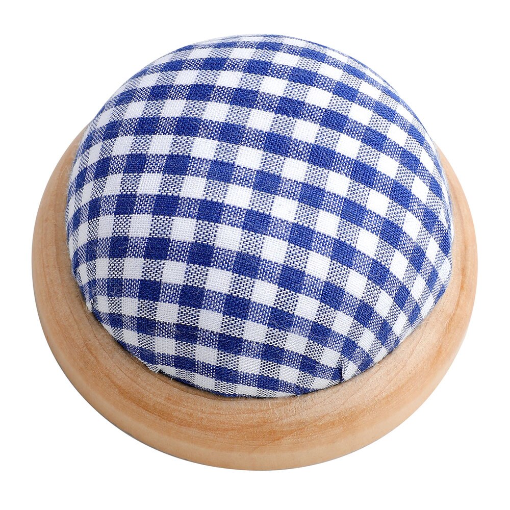 Cupcake Shape Pin Cushion Wrist Strap Random DIY Craft Cotton Fabric Needlework Accessories Red Plaid Needle Safety Pin Cushion: style 2 random color
