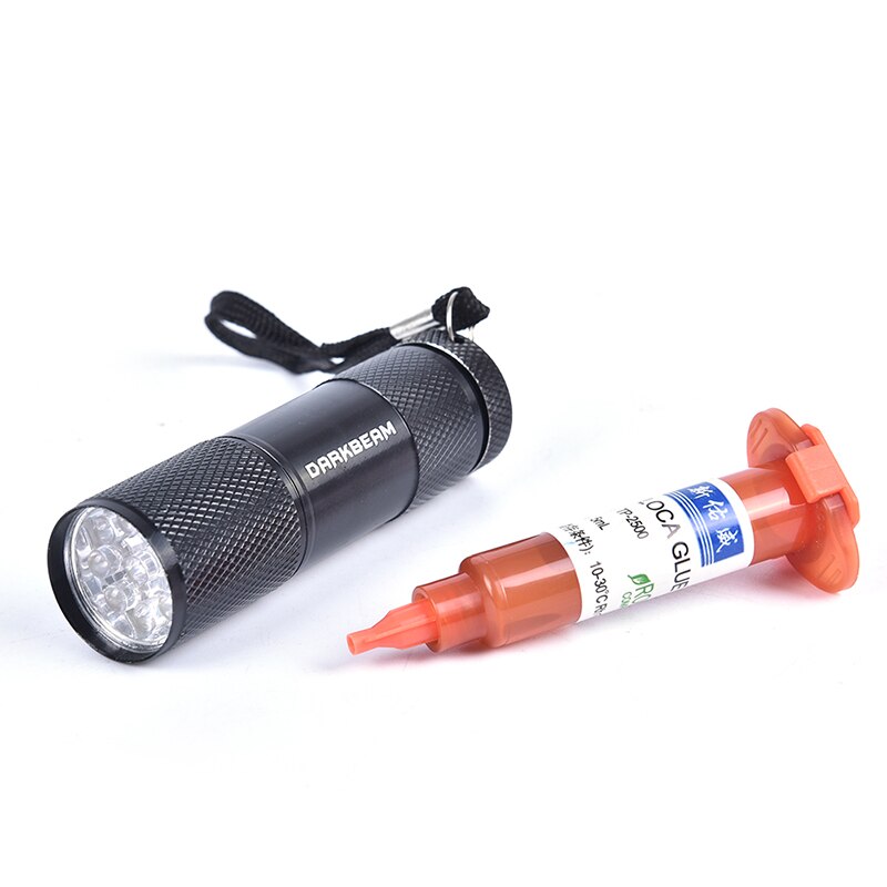 Pegamento Uv transparente para reparación de vidrio, adhesivo transparente de 5ml Tp-2500 + Luz de corte UV para pantalla LCD de reparación de cristal: Default Title