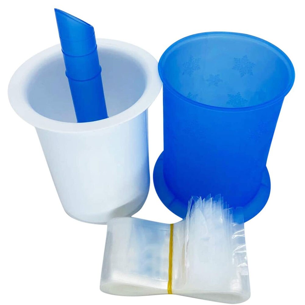 Ice Pop Mold Freeze Pops Maker Ice Lolly Yogurt Ice Cream DIY Mold With Ice Pop Pouches For Yogurt Sticks Juice Fruit Home Use