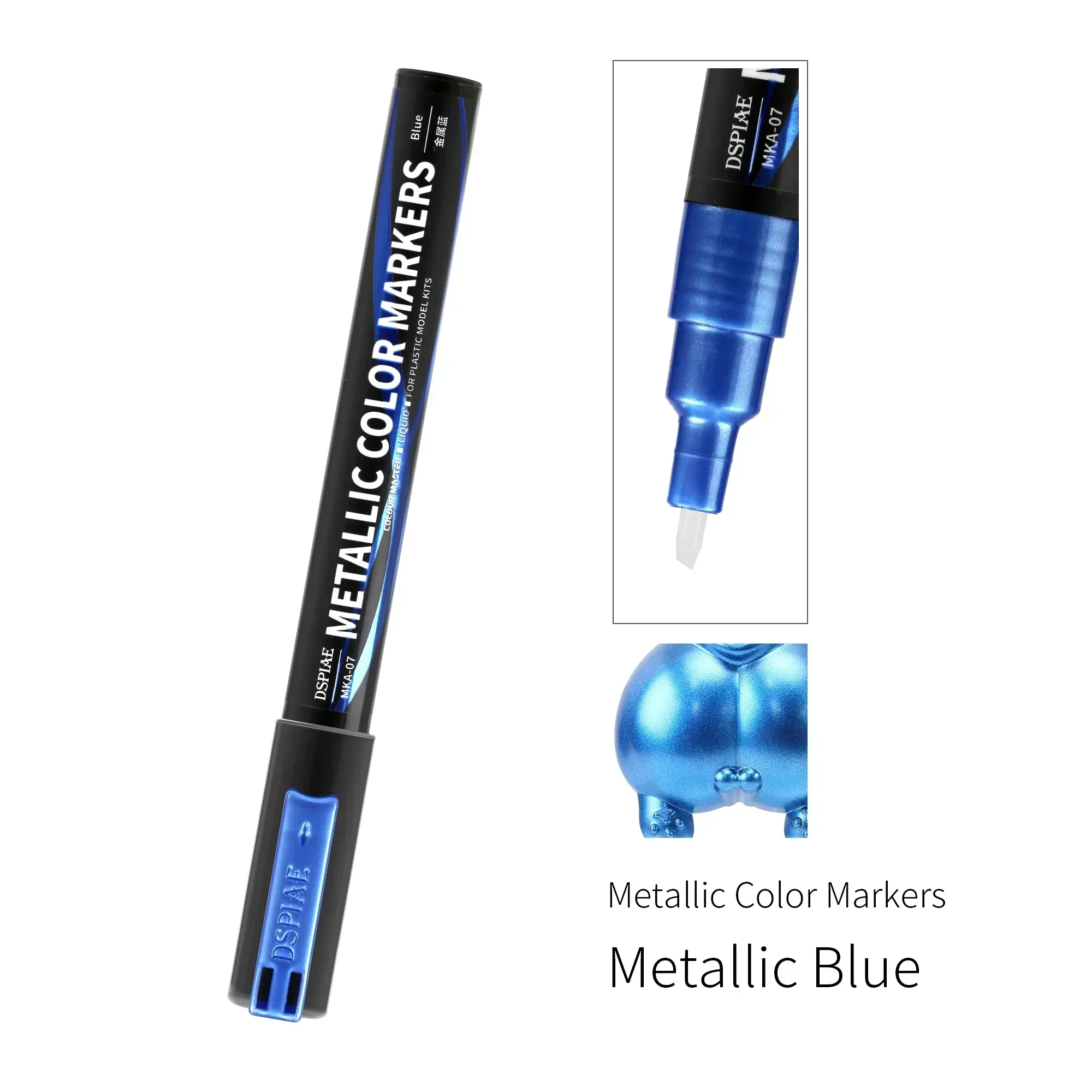 DSPIAE MKA-Stylo pinceau super métallique pour modèle Gundam Mech, 12 couleurs, tête souple à base d'eau, respectueux de l'environnement exécutif: green