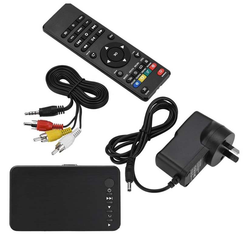 Hdmi-Compatibel 1080P Hd Audio En Video Multimedia Speler Met Ir Afstandsbediening 110V-240V: AU