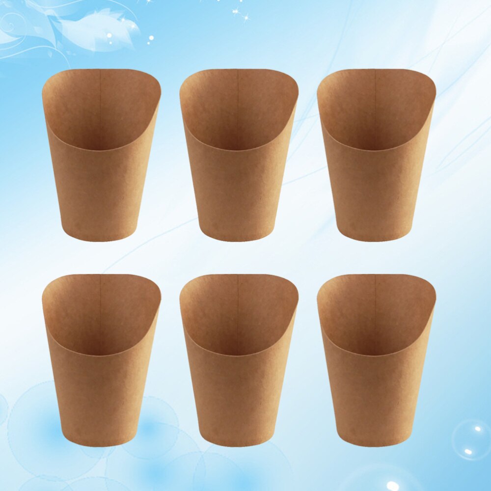 100pcs Kraft Paper Cup Safe Premium Disposable Lightweight Paper Kraft Paper Cup for Ice Cream Dessert