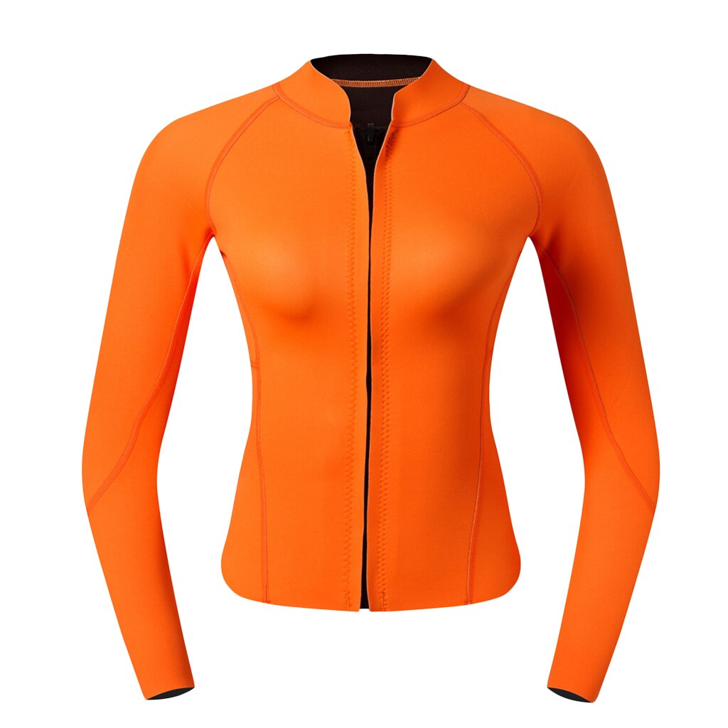 2mm Neopreen Vrouwen Dames UV Zon Bescherming Wetsuit Top Lange Mouw Rits Jas-Warm, super Stretch & Comfortabele