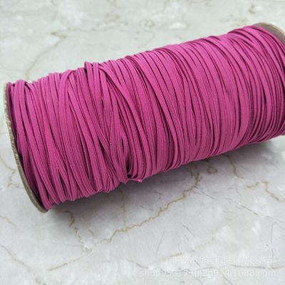 5 jardów 3mm gumką kolorowe maski elastyczna gumowa opaska na pas zespół rozciągliwa linka elastyczna wstążka DIY rzemiosło akcesoria do szycia: rose red