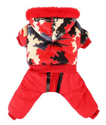 Kall vinter xxl hunddräkter butik på husdjur jumpsuit för tax shih tzu mops yorkie små djurkläder produkter: Kamouflage / 16