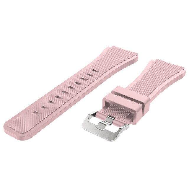 Til galaxy ur 46mm rem til samsung gear  s3 frontier classic 22mm urbånd gummi silikone armbånd huawei ur gt rem: Lyserød
