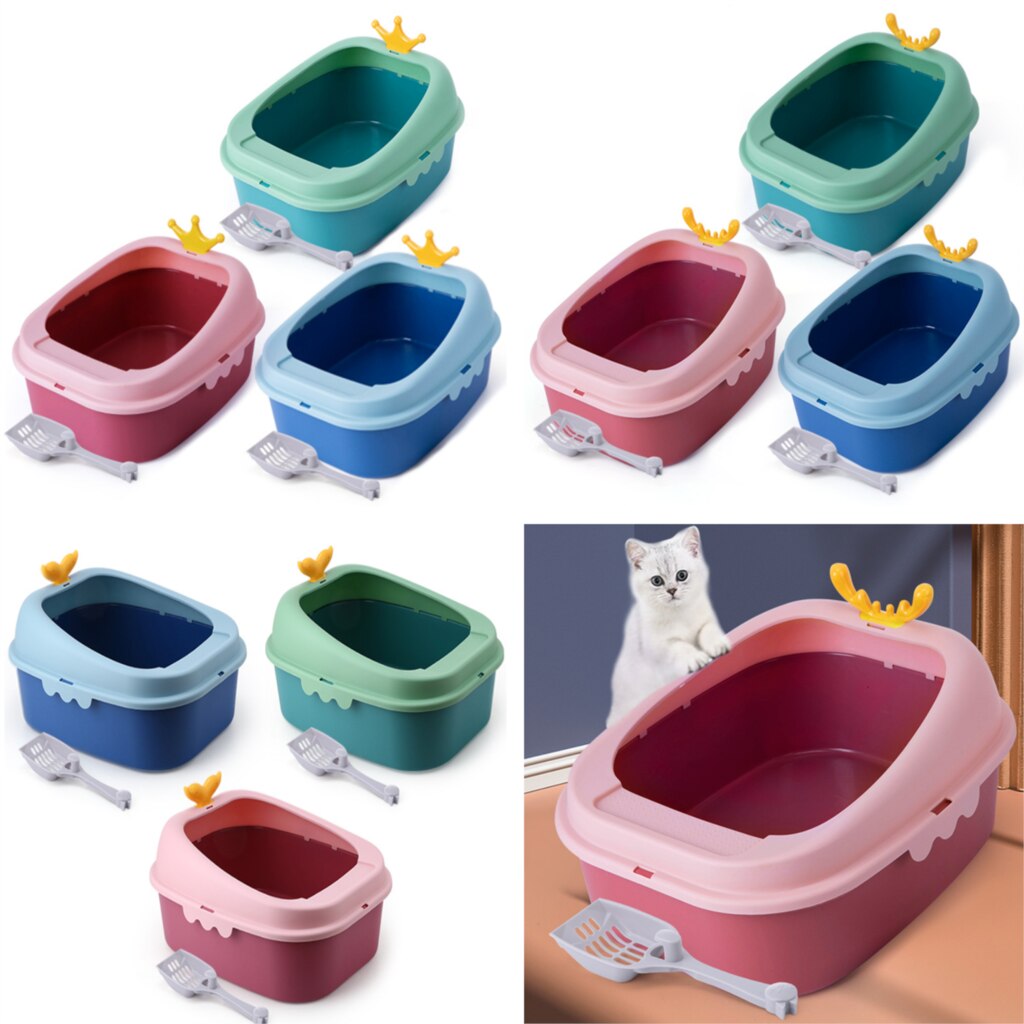 Kuweta dla kota plastikowe czyszczenie robić domu z psim Kot Supplie lekkie zwierzęta odporne na pękanie odporne na pęknięcia anty-łamanie kuweta dla kota