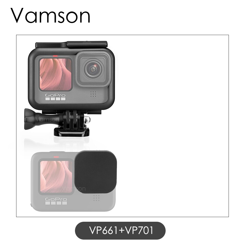 Vamson for GoPro Hero9 Black Frame Case Border Protective Cover Housing Case Mount for GoPro Hero 10 9 Lens Protection Accessory: VP661-VP701