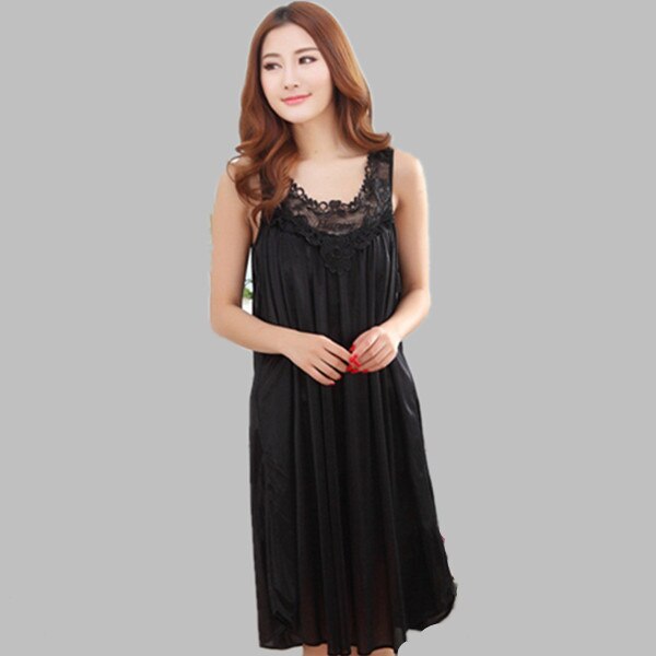 Vrouwen Nightgowns Zijden Nachtkleding Jurk Zomer Casual Sleepshirts Nachtjapon Vrouwelijke Nachthemd Thuis Kleren Nacht Shirts E0042