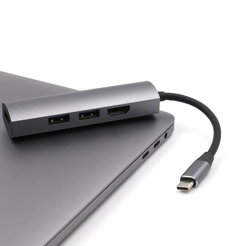 4 in 1 multi usb 3.0 hub type c  to 4k hdmi sovitin matebook samsungille  s8/s9 note 9 usb c hub