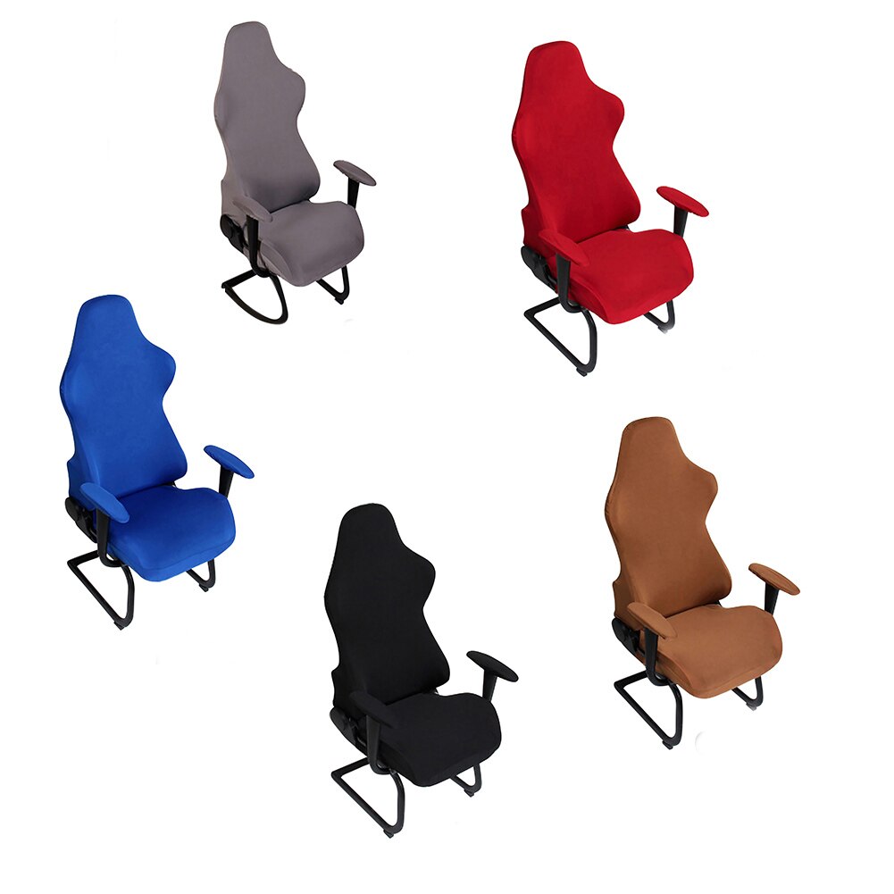 Housses de chaises en Polyester lavable | Sièges d'ordinateur, protection de jeu amovible pour bureau, fauteuils, décoration moderne en Spandex élastique