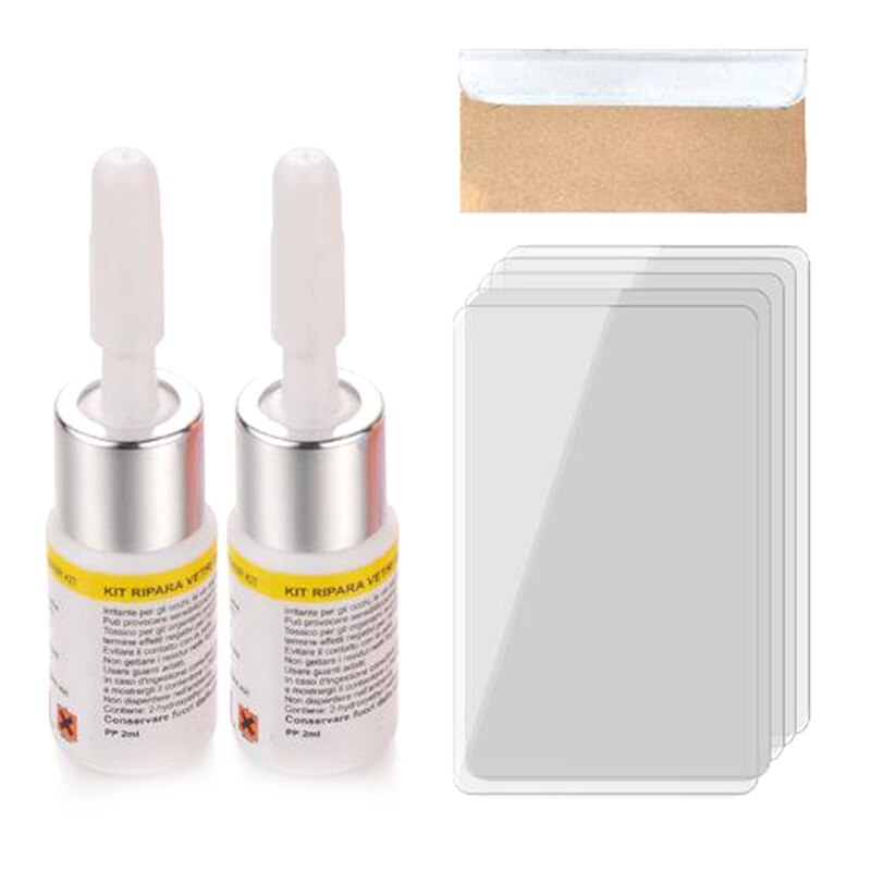 2pcs Windshield Repair Kit Car Windshield Repair Resin Kit DIY Auto Glass Crack Restore Tool Car Window Curing Glue: White