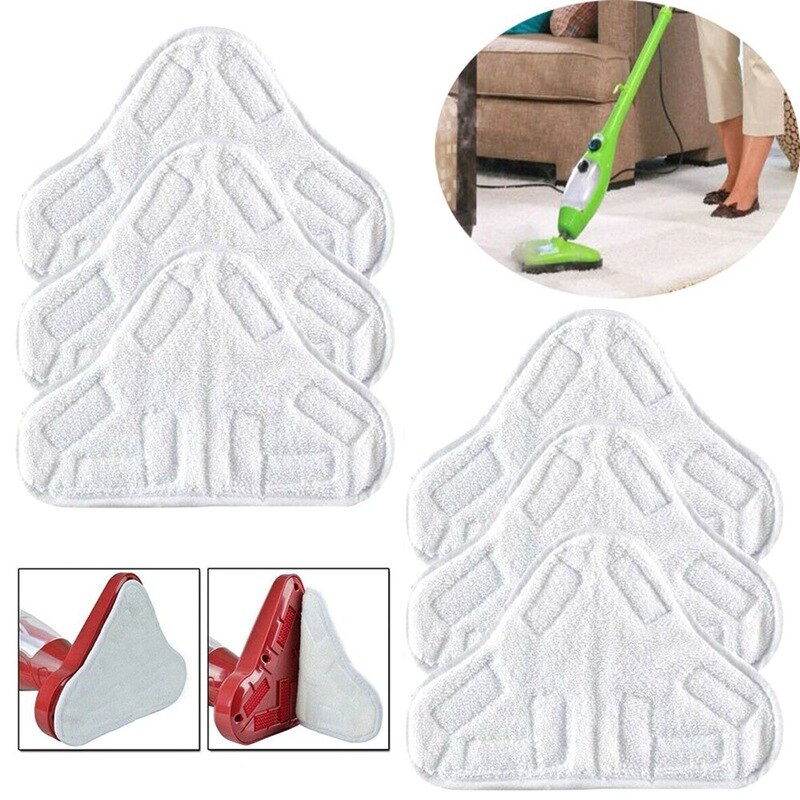 Washable Microfibre Floor Mop Pads Triangular Stea Grandado