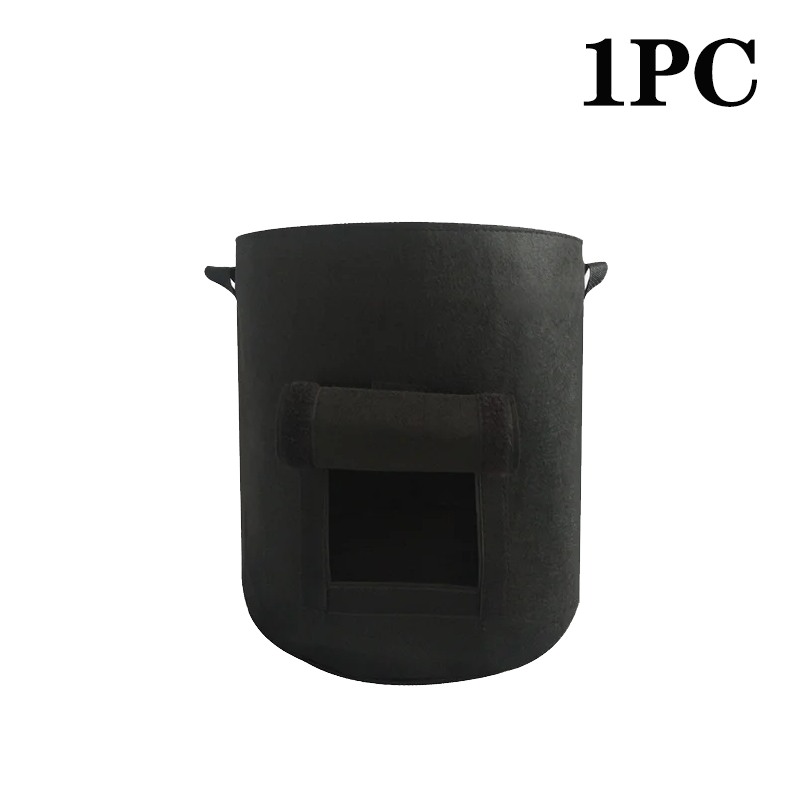 Bolsas de cultivo de plantas de fieltro de 5/10 galones, tela no tejida, maceta para patatas de jardín, bolsas para cultivo de verduras con invernadero, herramientas verticales hidratantes: XS / Verde claro