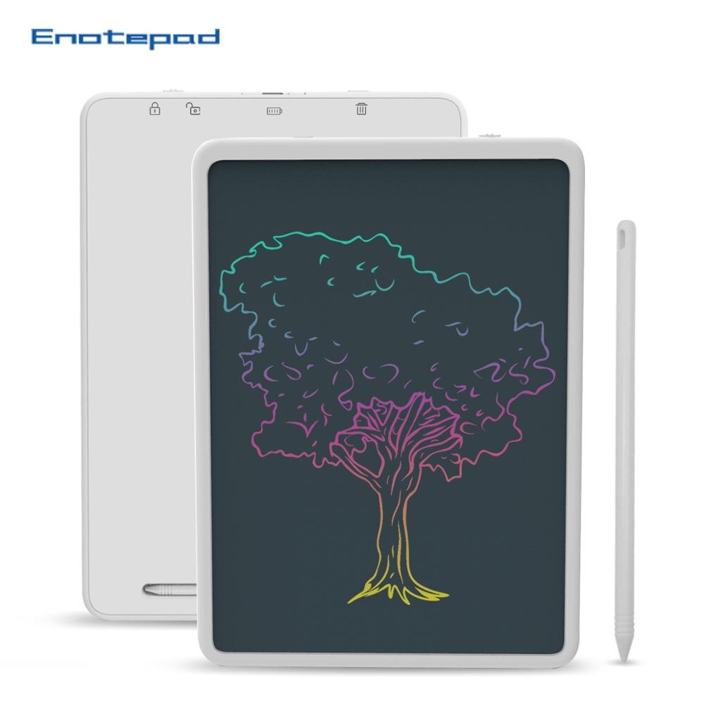 Enotepad tablette d'écriture tablette numérique tablette d'écriture Portable mince avec stylo et support: EP0211C-WHITE