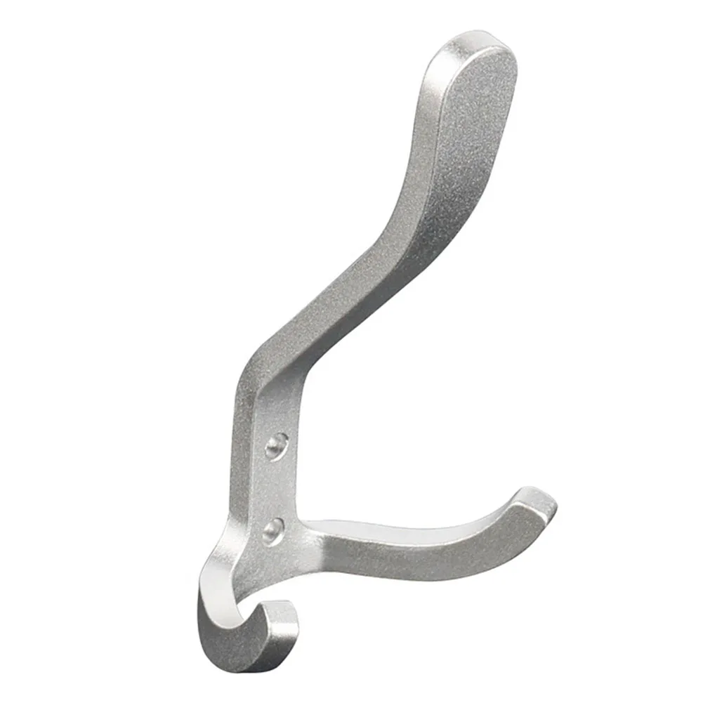 Huishoudelijke Ruimte Aluminium Haken Muur Opknoping Deur Kleding Tassen Sleutels Hoeden Haak Badkamer Handdoek Haak Boorhaken: Light Grey