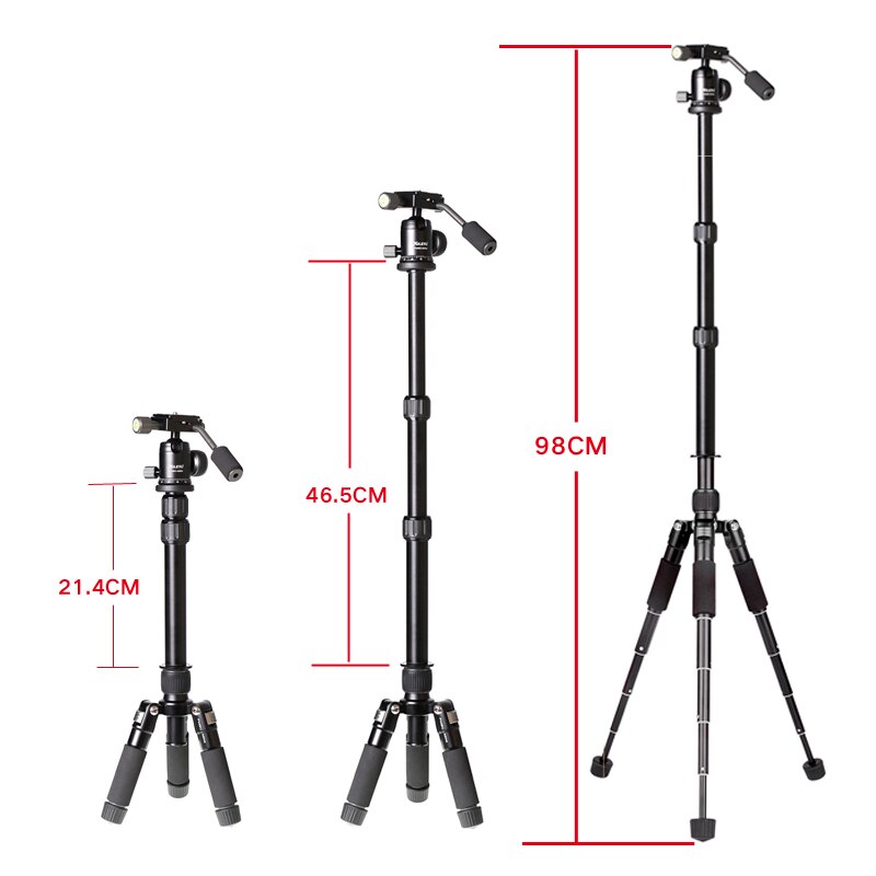 XILETU XM-263A Aluminum Extension Rod Stick Pole 1/4 inch 3/8 for Thread Stabilizer Rod Monopod Tripod Central Axis