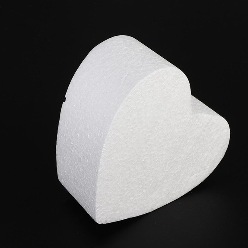 Diy bryllup dekorationer dummy kage skum form polystyren styrofoam praksis model hjerteformet