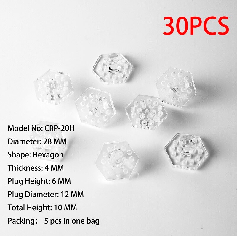 Marine Sources Aquarium Clear Acrylic Coral Frag Plugs Rack Holder SPS Coral Support Seawater Fish Tank Accessories: Hexagon frags 30PCS