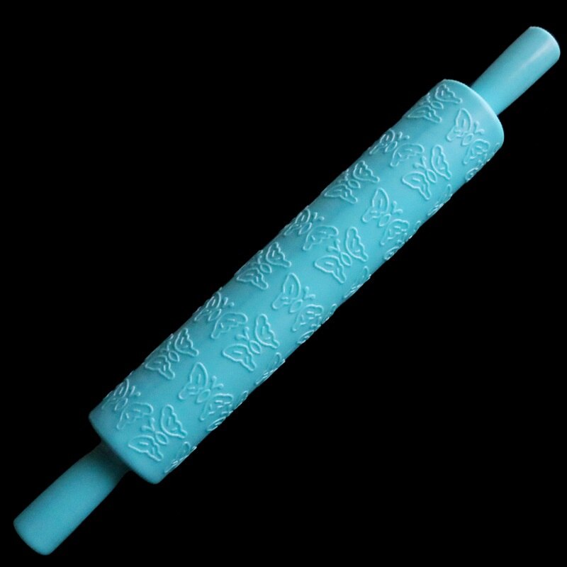 1 Pcs Pastic Non-stick Fondant Rolling Pin Embossing Cake Deeg Roller Decorating Cake Roller Ambachten Diy Bakken Keuken gereedschap: 6