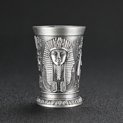 Retro klassinen egypti myytti shot lasi hopeinen viina cocktail viinilasi viski tuoppi lasi: 02