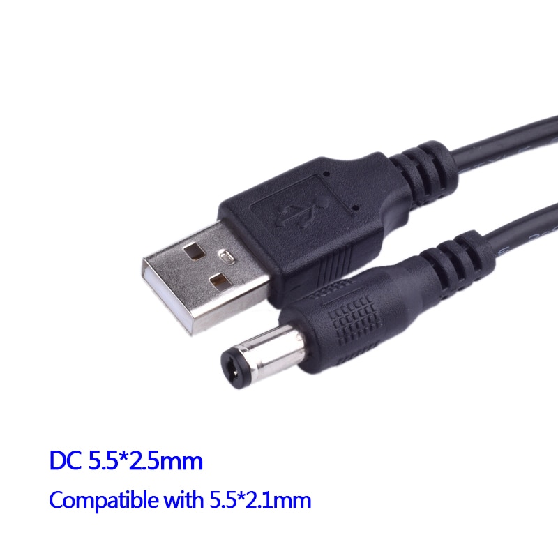 DC netzstecker USB konvertieren zu 5,5*2,5mm/DC 5525 Jack mit kabel stecker kabel