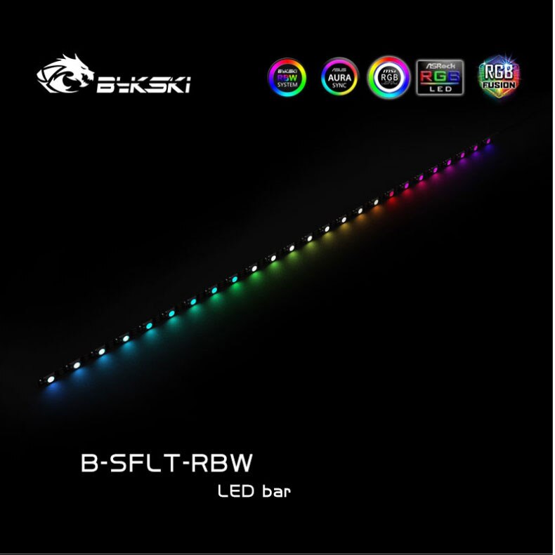 Bykski 5v 3- pins a-rgb niet-waterdichte zachte strip / led-lichtstrip voor cpu-gpu-blok / pomp / waterwegbordvervanging d-rgb: Lengte 410mm
