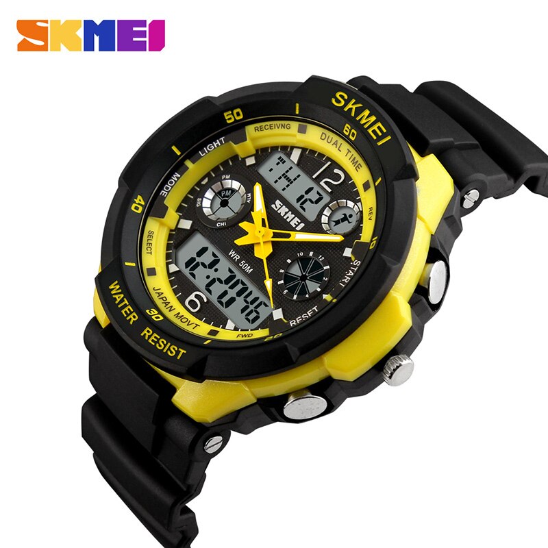 SKMEI Sport Horloges Mannen Dual Display Horloges Chronograph 50M Waterdicht Alarm Kalender Back Light Horloge 0931