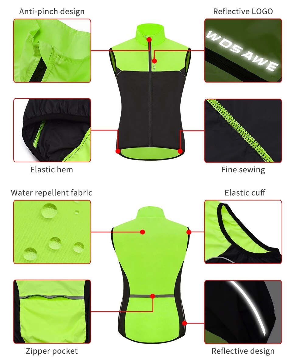 GILET DE SECURITE Taille S blanche gilet de cyclisme réfléchissant en