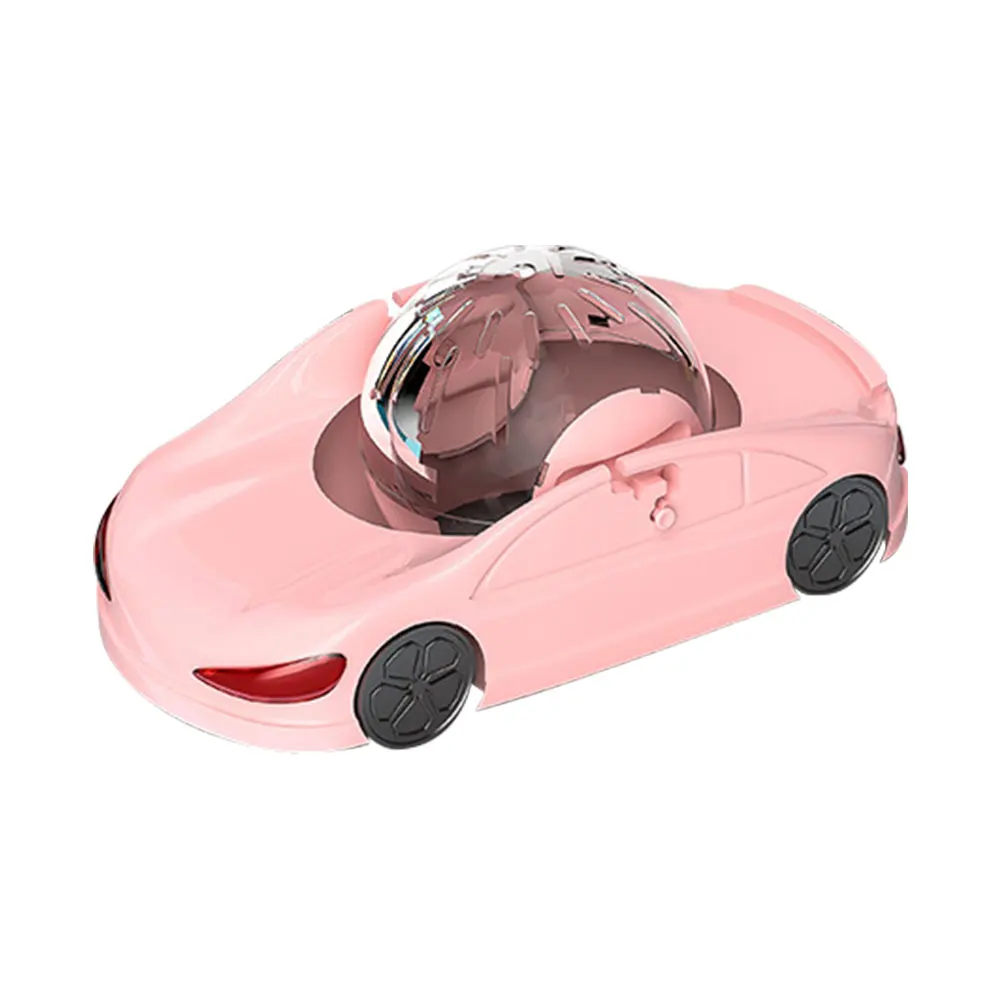 Hamster Exercise Wheel Hamster Toy Car Funny Detachable Lightweight Clear Ball: Scarlet