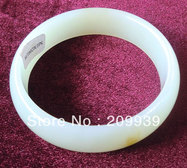 bargain price Natural Hetian fine stone Bracelet with certificate, grade A, size 58mm