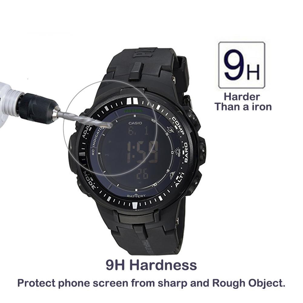 For Casio PRW-3000-1A 30002B EF106D EF527D LRW200H Smartwatch 2.5D 9H Clear Tempered Glass Screen Protector Anti-Scratch Film