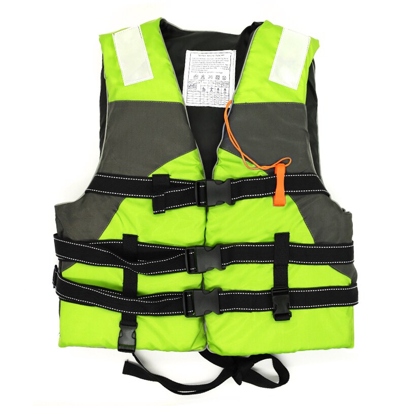 Life Vest for Swimming Snorkeling Wear Fishing Drifting Suit Outdoor Rafting Life Jacket for Children and Adults: Fluorescent green / XL 50-85kg