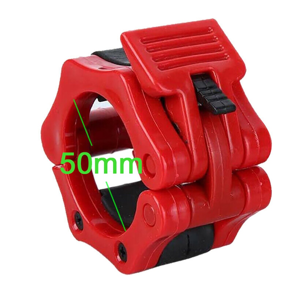 1 par 50mm skivstång krage lås hantel clips klämma viktlyft stång gym hantel fitness body building clips lås käken