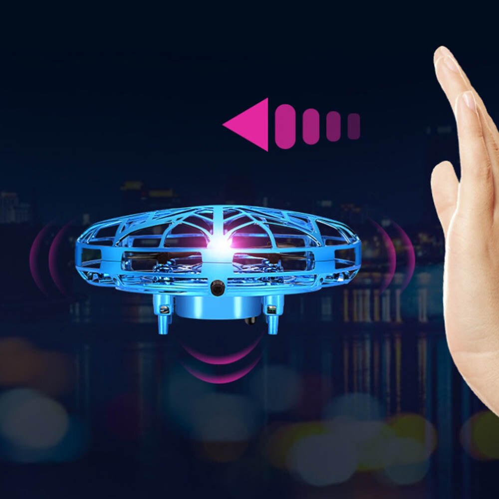 Ovni avion intelligent télécommande hélicoptère LED lumineux Mini hélicoptère UFO RC jouet de noël directe