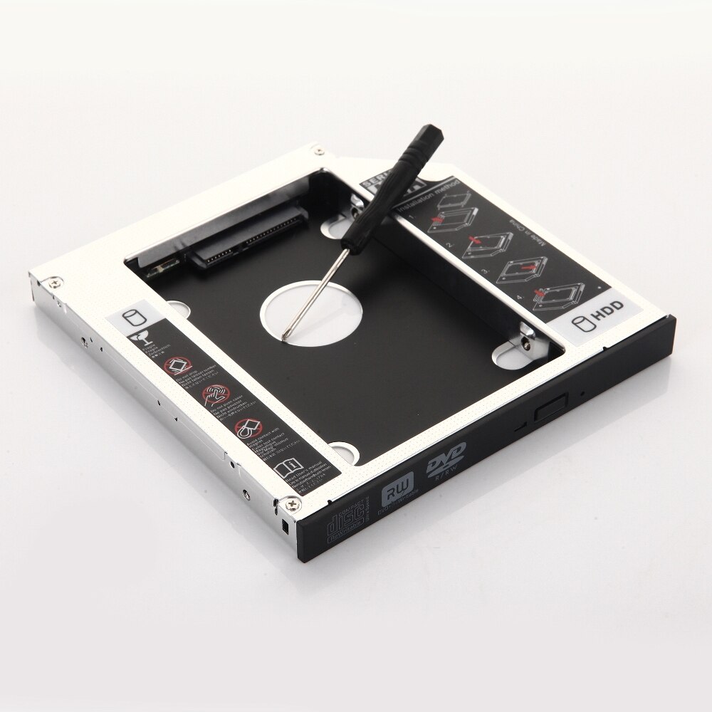 12.7mm 2nd HDD SSD Hard Drive Optical bay Caddy Frame Adapter for Dell XPS 15 L501X L502X 17 L701X L702X 1640 1645 1647