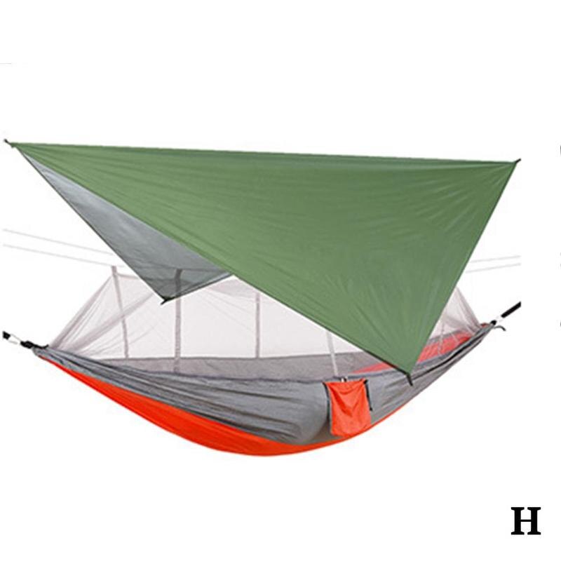 Camping-hängematte mit sonnendach und moskitonetz für den außenbereich, outdoor-camping-schaukel-hängematte,  m9- in- 8 -aufhängung: H