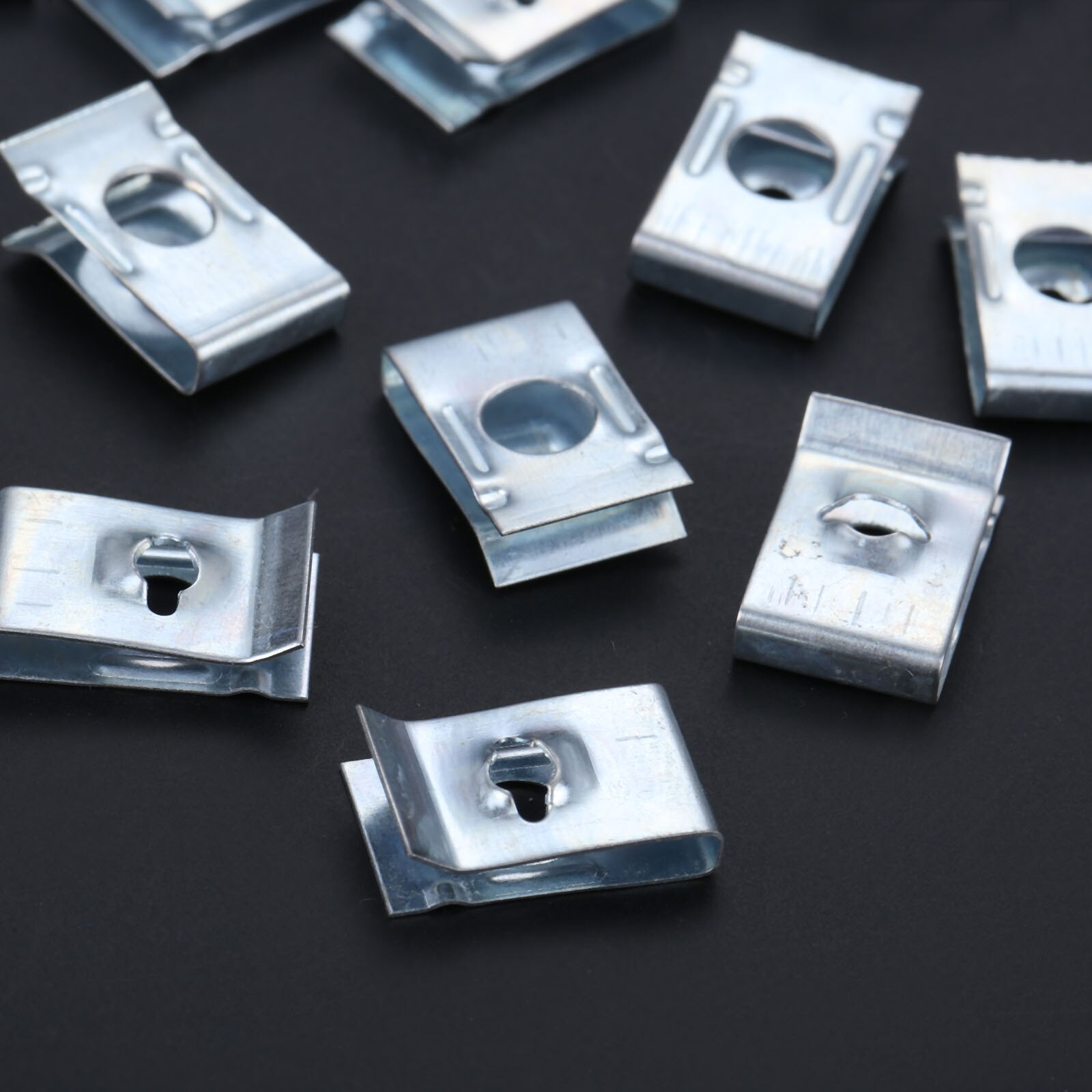 Yetaha 50Pcs Universal Car Speed Fastener U Nuts Self Tapping Screw Spire Clip Interior Trim Panels Fasteners