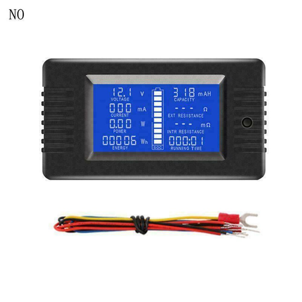 Lcd Display Volt Amp Meter Digitale Huidige Spanning Solar Power Meter Multimeter Amperemeter Voltmeter Batt-Ery Monitor Meter: Only Tester