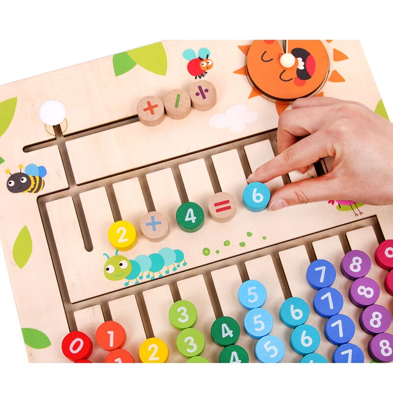 Kid Wooden Slide Puzzle Digital Matching Maze Game... – Grandado