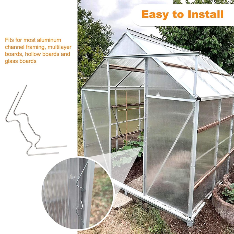 240Pcs Greenhouse Repair Kit Include 60 Glazing Clips W Wire Clips 60 Z Overlap Clips And 60 Greenhouse Nuts And Bolts A
