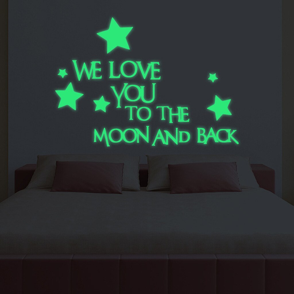 Pegatina 3D de estrella, Luna, Estrellas luminosas, lunares, calcomanía de decoración del hogar para habitación de niños, pegatinas que brillan en la oscuridad DIY,: Default Title