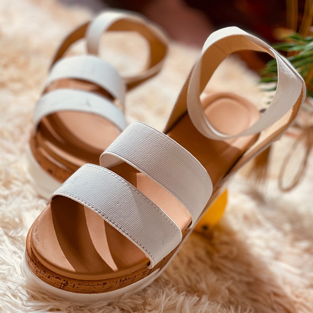 Kvinder sandaler chunky hæl åben tå sko med platform dame sandaler høj hæl komfortable kvindelige sandaler sommer sandaler  d30