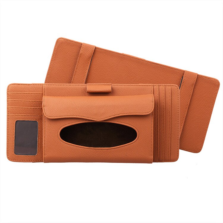 Lichee Patroon Draagbare 4 Disc Capaciteit DVD CD Case voor Auto Media Opslag CD Tas-20: orange