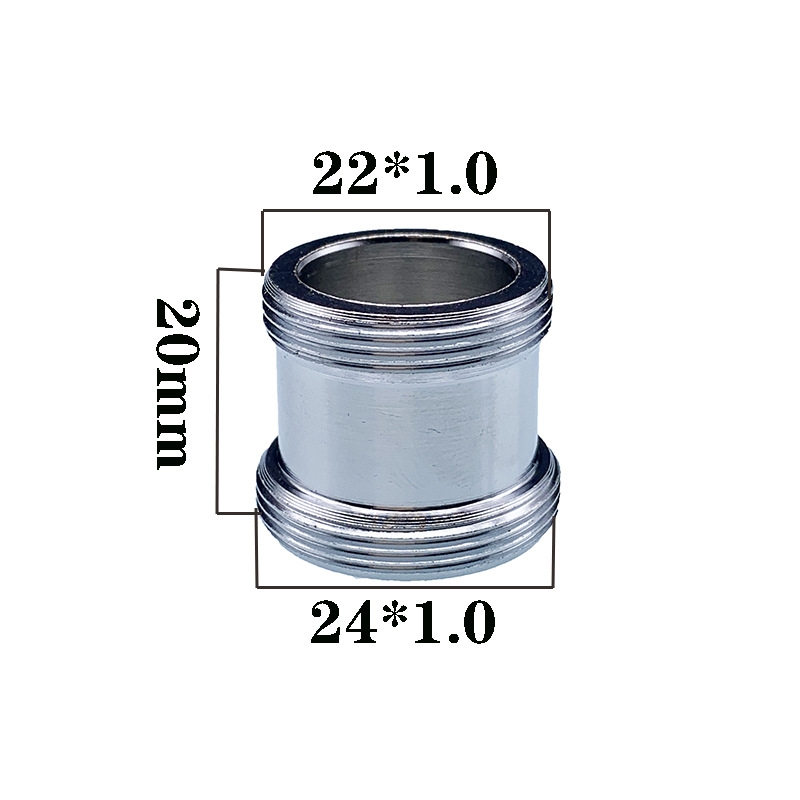 Faucet Adapter M18 M20 M22 Male Thread Transfer M22 Male Thread Brass Connector Bathroom Kitchen Faucet Spout Accessories: Red